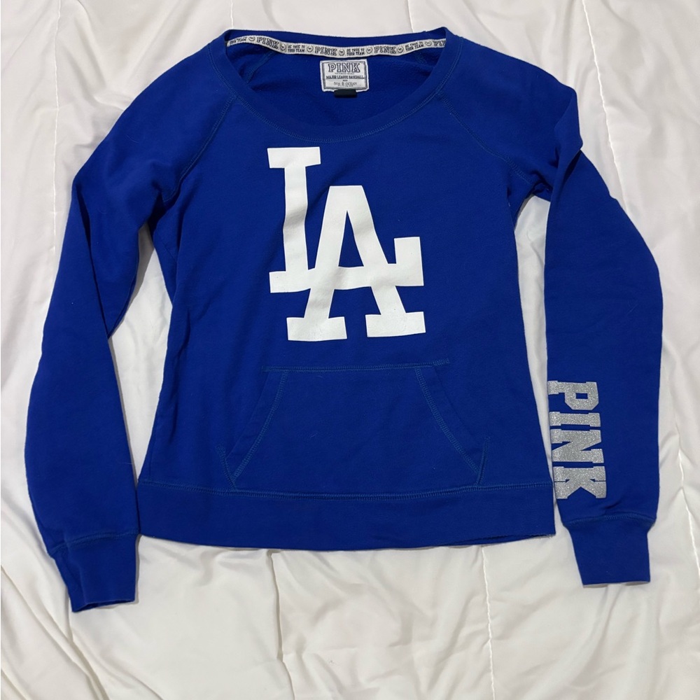 Blue PINK Victoria's Secret Women's LA Sweatshirt